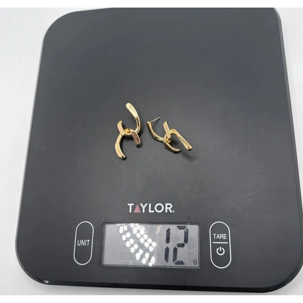 Gorgeous Open Heart Gold Over Sterling Post Earrings 3/4 